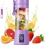 6 Blade Mini Portable Usb Juicer Blender Rechargeable - Kitchen Appliance Designed For Juice Blending And Daily Beverage Routine (Random Color)